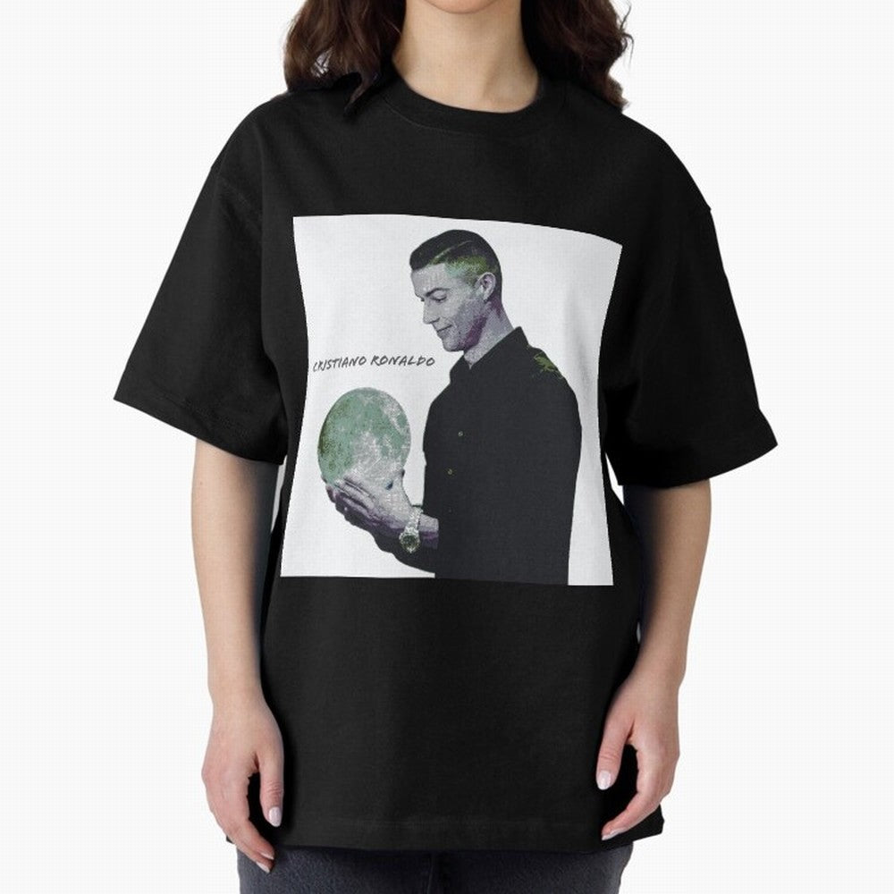Cristiano Ronaldo art illustration. Cristiano Ronaldo sketch art Oversized T-Shirt Show Support during Global Football Passion for FIFA World Cup 2026, Built around Neymar, England and Germany, Stadium Memories, Football Loyalty, International