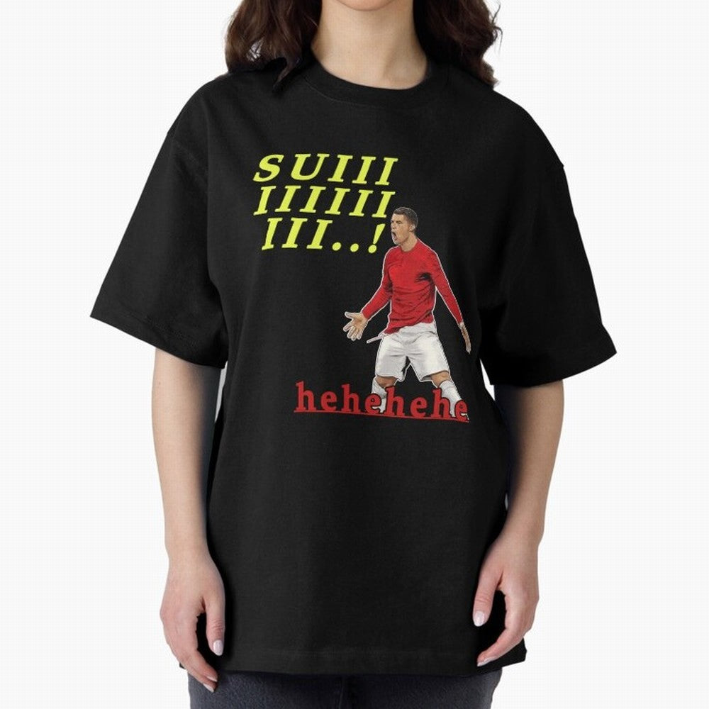 Hehehe suiii !! Cristiano ronaldo goal Oversized T-Shirt Follow the Road to the FIFA World Cup 2026 Group Stage Journey through Mbappe Highlights, Argentina and Brazil Pride, Game Day Rituals, Football Legends, Country Pride and the Road to the