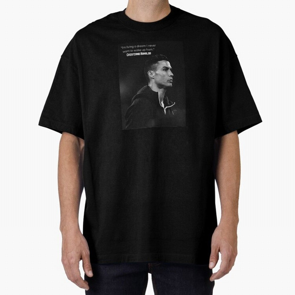 Cristiano Ronaldo motivational quote Oversized T-Shirt Join the Global Buzz around the FIFA World Cup 2026 Journey through Messi and Cristiano Ronaldo Highlights, Spain and Netherlands Pride, Goal Celebration Energy, Supporter Heritage, Football