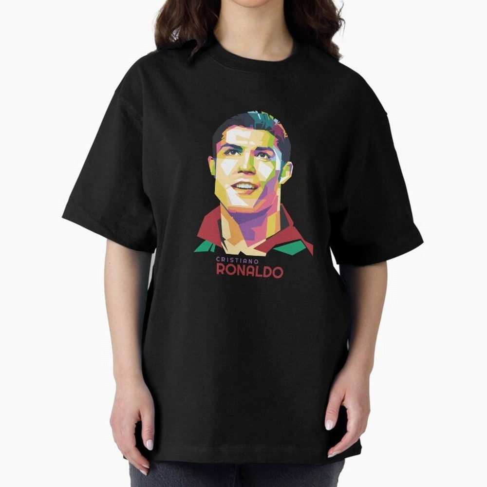 Cristiano Ronaldo Oversized T-Shirt Carry FIFA World Cup 2026 for Fans of CR7 and Messi and Portugal, Bringing Football History, Final Match Energy, Crowd Noise and Once in a Lifetime Moments; Ideal for Fans Who Follow Messi, Cristiano Ronaldo,