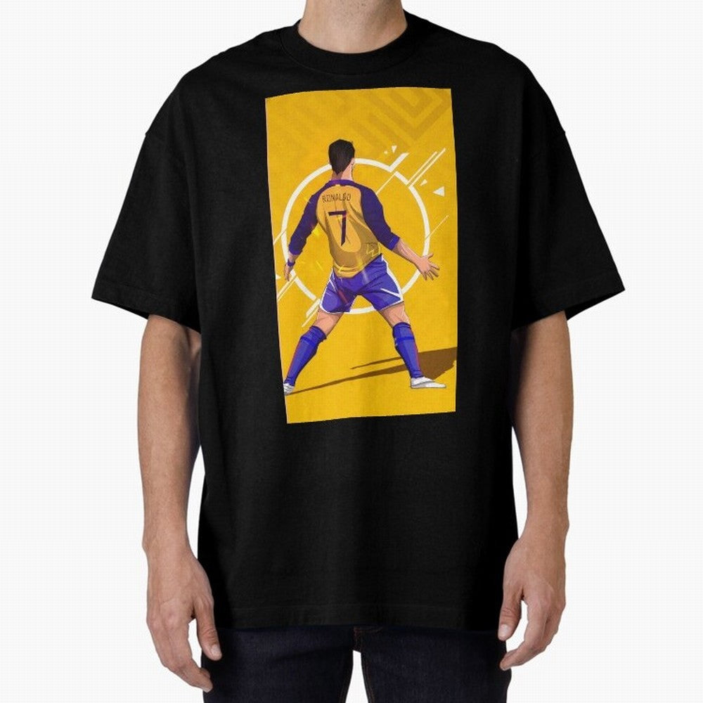 Cristiano Ronaldo Oversized T-Shirt Celebrate Classic Football Spirit in Global Football Passion for FIFA World Cup 2026, Inspired by Messi, CR7 and Mbappe, Brazil, Portugal and Argentina, Stadium Chants, National Pride, Trophy Dreams and