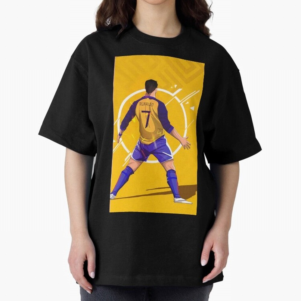 Cristiano Ronaldo Oversized T-Shirt Celebrate Classic Football Spirit in Global Football Passion for FIFA World Cup 2026, Inspired by Messi, CR7 and Mbappe, Brazil, Portugal and Argentina, Stadium Chants, National Pride, Trophy Dreams and