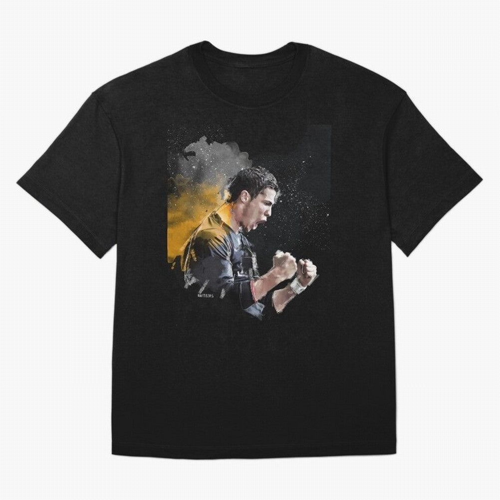 CRISTIANO RONALDO PAINTING Oversized T-Shirt Wear the Spirit of FIFA World Cup 2026 for Fans of Messi, CR7 and Mbappe and England, France and Netherlands, Bringing Tournament Hype, Historic Matchups, Family Viewing Parties and Global Sports Pride;