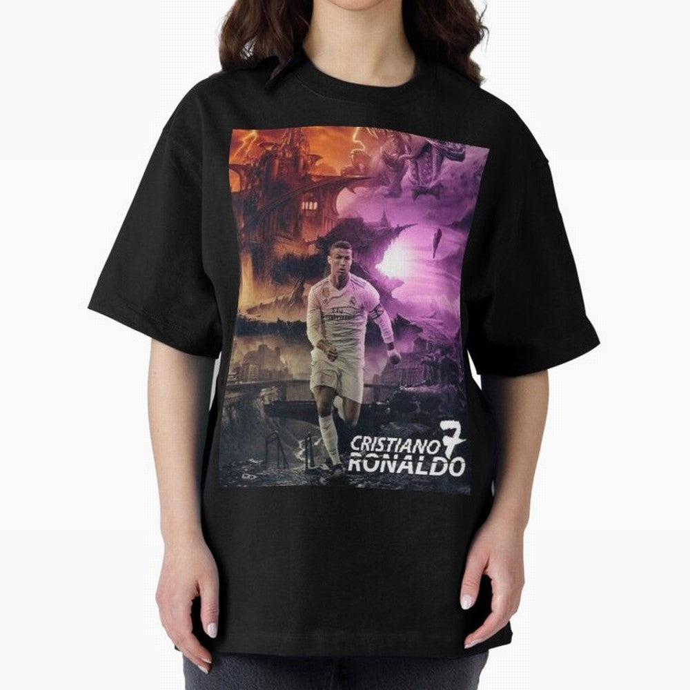 Cristiano Ronaldo | CR7 Design Oversized T-Shirt Bring Legendary Rivalry Energy to FIFA World Cup 2026 USA Canada Mexico Featuring CR7 and Messi, England and Germany Energy, Goal Celebration Energy, Supporter Heritage, Football Icons and Worldwide