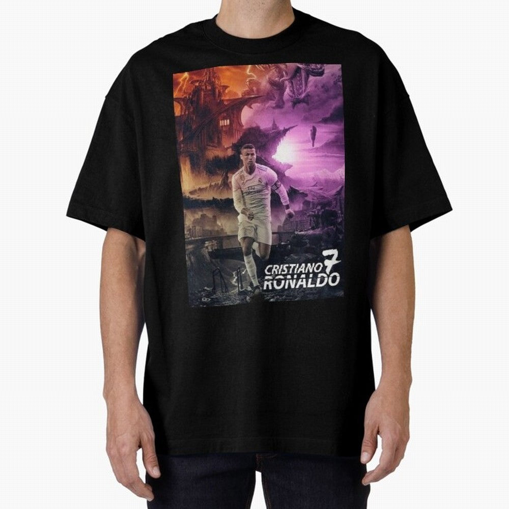 Cristiano Ronaldo | CR7 Design Oversized T-Shirt Bring Legendary Rivalry Energy to FIFA World Cup 2026 USA Canada Mexico Featuring CR7 and Messi, England and Germany Energy, Goal Celebration Energy, Supporter Heritage, Football Icons and Worldwide