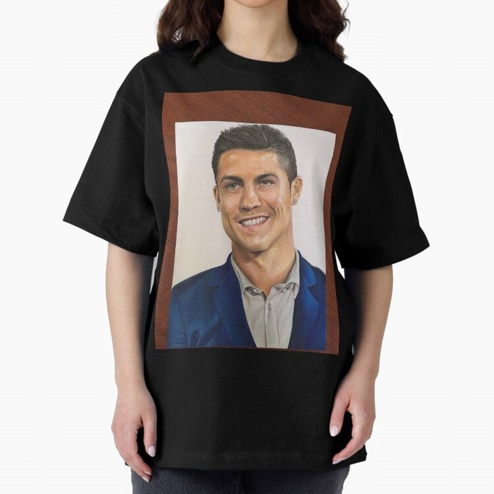 cristiano ronaldo Oversized T-Shirt Spotlight Match Day Hype around FIFA World Cup 2026 Group Stage, CR7 and Messi, Portugal, Spain and Germany, Goal Celebration Energy, Supporter Heritage, Football Icons and Worldwide Tournament Joy; Perfect for