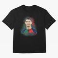 Cristiano Ronaldo digital art Oversized T-Shirt Follow FIFA World Cup 2026 USA Canada Mexico Connected to Messi, Spain Energy, Vintage Soccer Flavor, Modern Football Stars, National Flags and Final Night Emotion; Created for Match Day Parties,