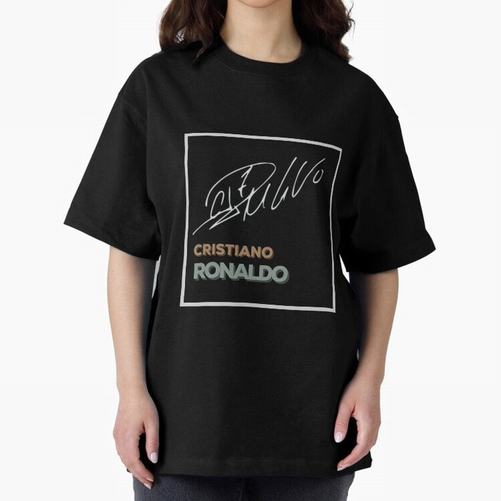 SIUUU - Cristiano Ronaldo CR7 Best Seller Oversized T-Shirt Keep the Match Day Mood of FIFA World Cup 2026 USA Canada Mexico for Fans of Haaland and Brazil, Portugal and Argentina, Bringing Match Day Excitement, Supporter Culture, Golden Goals and
