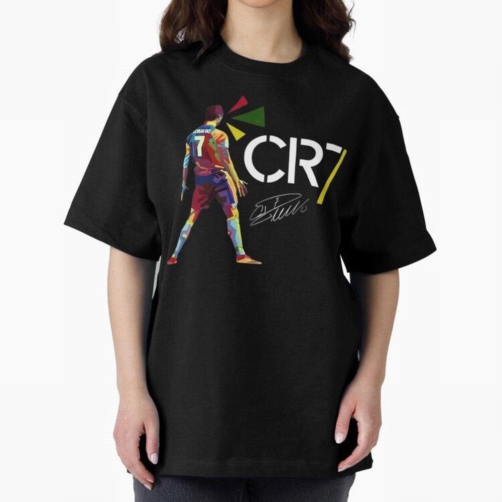 Cr7 Cristiano Ronaldo Signature Oversized T-Shirt Relive Legendary Nights from FIFA World Cup 2026 Group Stage Filled with Messi, CR7 and Mbappe, Netherlands Energy, Championship Spirit, Famous Goals, Roaring Crowds and International Football
