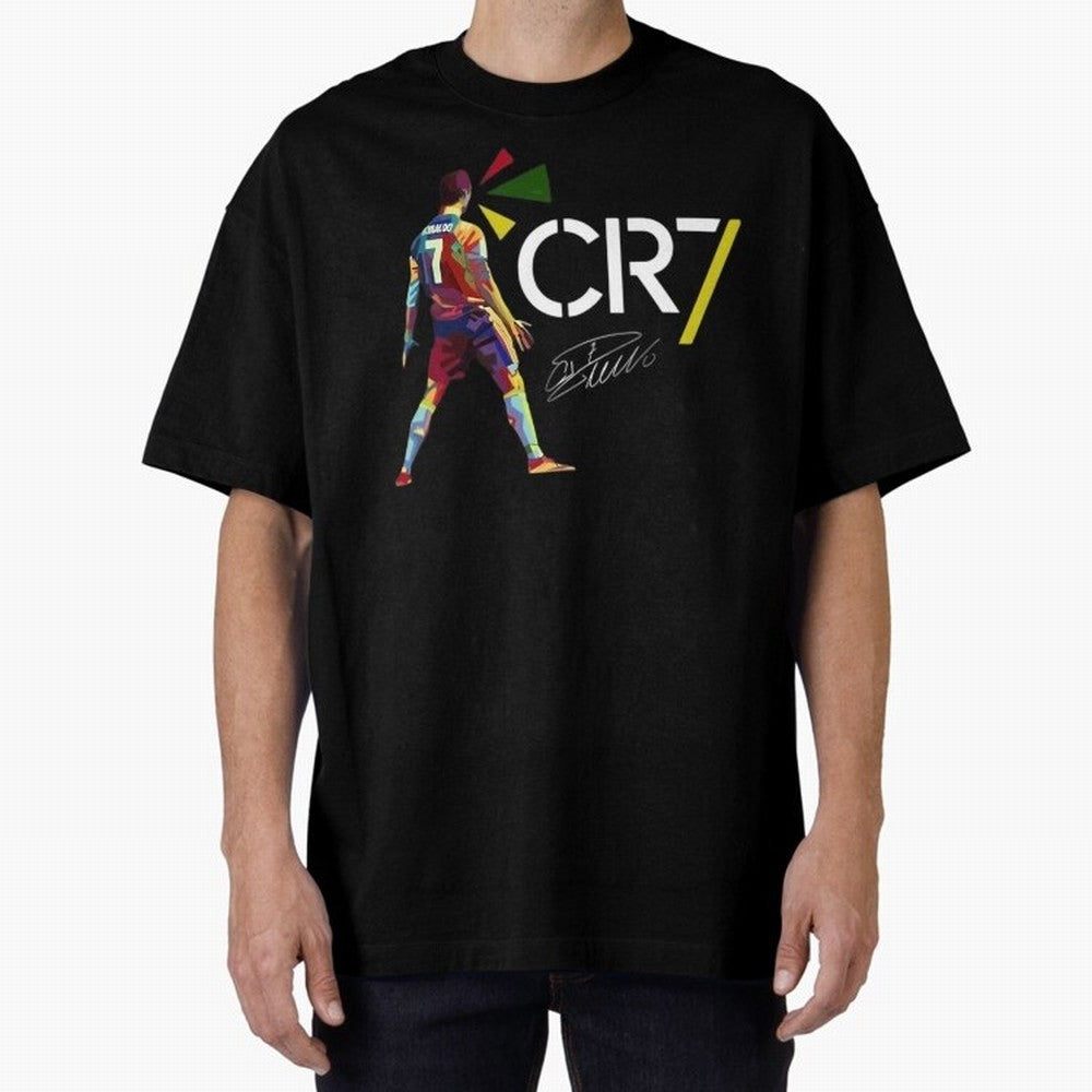 Cr7 Cristiano Ronaldo Signature Oversized T-Shirt Relive Legendary Nights from FIFA World Cup 2026 Group Stage Filled with Messi, CR7 and Mbappe, Netherlands Energy, Championship Spirit, Famous Goals, Roaring Crowds and International Football