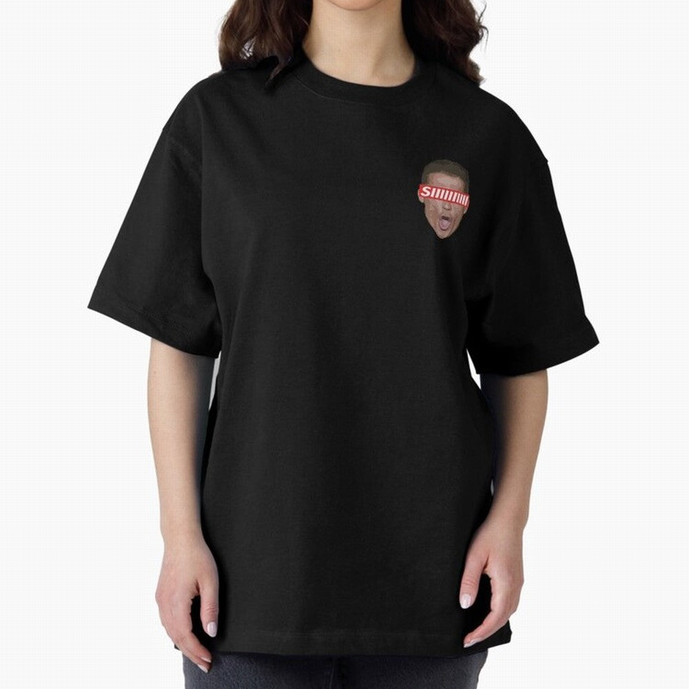 SIIII - Cristiano Ronaldo - Floating Head Oversized T-Shirt Follow FIFA World Cup 2026 USA Canada Mexico Spirit, with Portugal, CR7, Sports Nostalgia, International Competition, Famous Players and Unforgettable Victories; Perfect for People Who