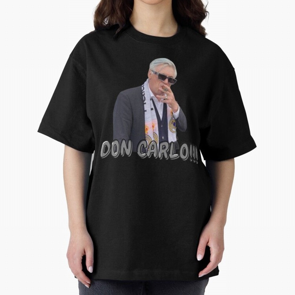 Don Carlo Ancelotti Oversized T-Shirt Represent the Passion of Global Football Passion for FIFA World Cup 2026 USA Canada Mexico, Inspired by Messi, Neymar and Mbappe, England and Germany, Championship Spirit, Famous Goals, Roaring Crowds and