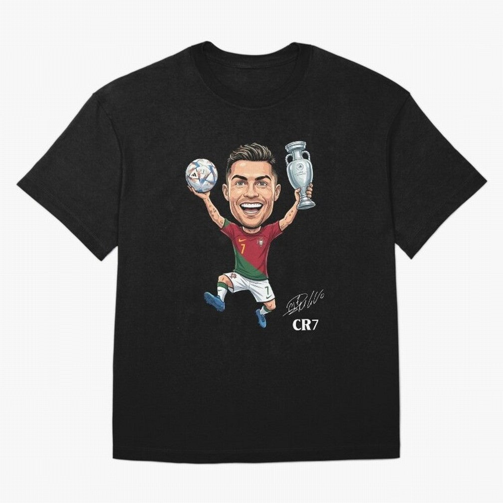Cristiano Ronaldo Campion Oversized T-Shirt Discover FIFA World Cup 2026 USA Canada Mexico for Fans of Mbappe and Neymar and England and Germany, Bringing Soccer Culture, Superstar Moments, National Team Dreams and Competitive Fire; Created for