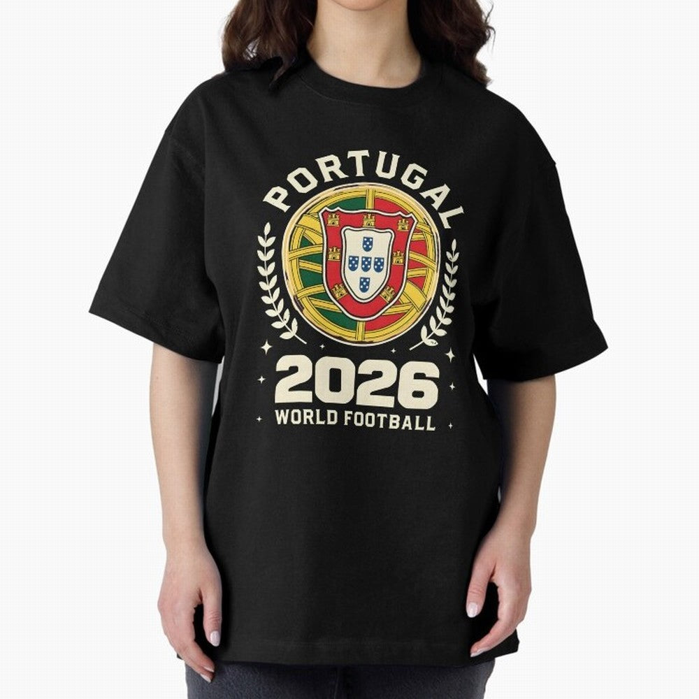 Portugal 2026 World Football Oversized T-Shirt Relive the FIFA World Cup 2026 Journey through Haaland and Mbappe Highlights, Argentina Pride, Worldwide Fan Energy, Dramatic Goals, Stadium Lights and Championship Celebrations; Perfect for People Who