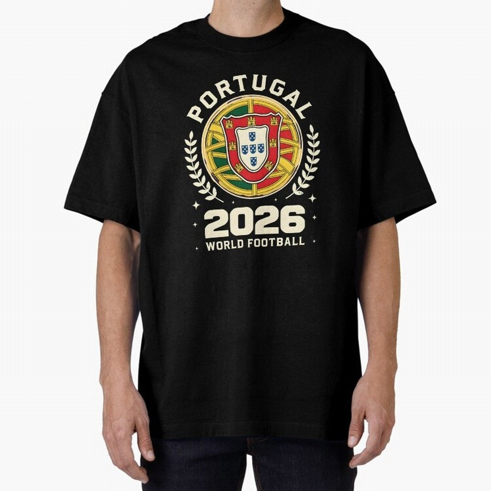 Portugal 2026 World Football Oversized T-Shirt Relive the FIFA World Cup 2026 Journey through Haaland and Mbappe Highlights, Argentina Pride, Worldwide Fan Energy, Dramatic Goals, Stadium Lights and Championship Celebrations; Perfect for People Who