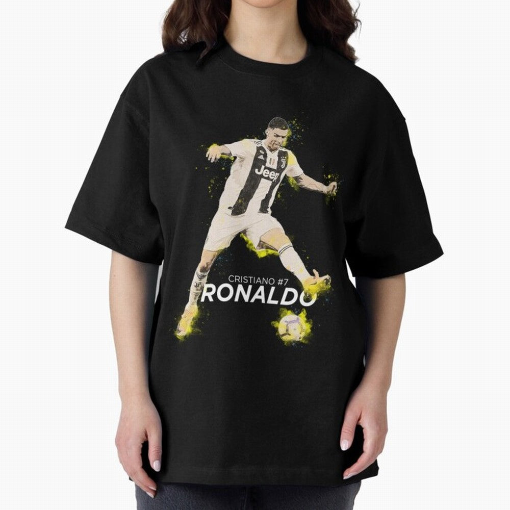 Cristiano Ronaldo Cristiano Ronaldo Oversized T-Shirt Join FIFA World Cup 2026 Group Stage Spirit, with England, France and Netherlands, Neymar, Haaland and Cristiano Ronaldo, Retro Football Energy, Iconic Rivalries, Trophy Chase Drama and Stadium