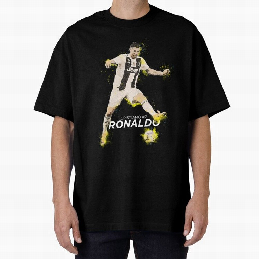 Cristiano Ronaldo Cristiano Ronaldo Oversized T-Shirt Join FIFA World Cup 2026 Group Stage Spirit, with England, France and Netherlands, Neymar, Haaland and Cristiano Ronaldo, Retro Football Energy, Iconic Rivalries, Trophy Chase Drama and Stadium