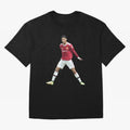 Ronaldo in Flight Oversized T-Shirt Follow Global Football Passion for FIFA World Cup 2026 Group Stage, Made for Messi and Cristiano Ronaldo, England and Germany, Worldwide Fan Energy, Dramatic Goals, Stadium Lights and Championship Celebrations;