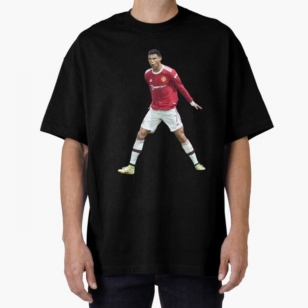 Ronaldo in Flight Oversized T-Shirt Follow Global Football Passion for FIFA World Cup 2026 Group Stage, Made for Messi and Cristiano Ronaldo, England and Germany, Worldwide Fan Energy, Dramatic Goals, Stadium Lights and Championship Celebrations;