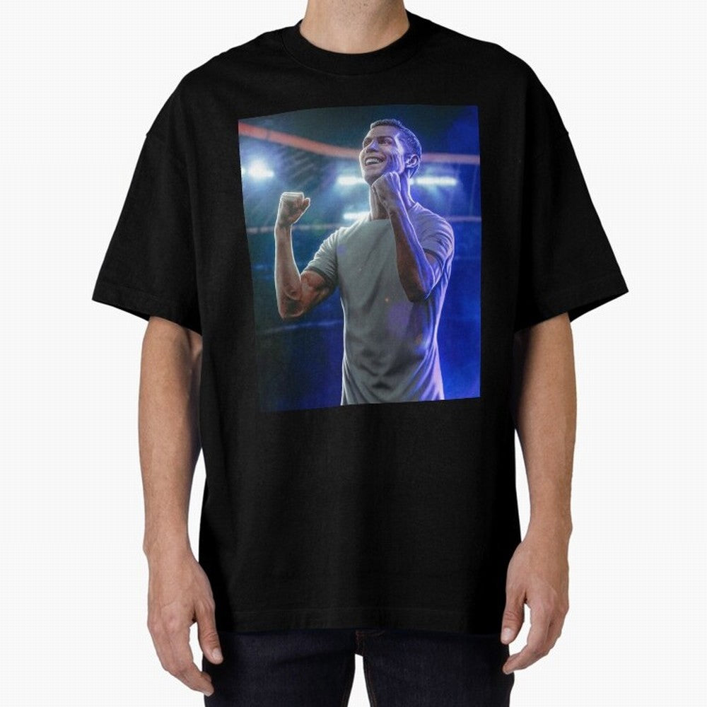 Cristiano Ronaldo Oversized T-Shirt Bring Bold Fan Energy to Match Day Hype around FIFA World Cup 2026, Neymar, Netherlands, Worldwide Fan Energy, Dramatic Goals, Stadium Lights and Championship Celebrations; Ideal for Passionate Fans Who Love