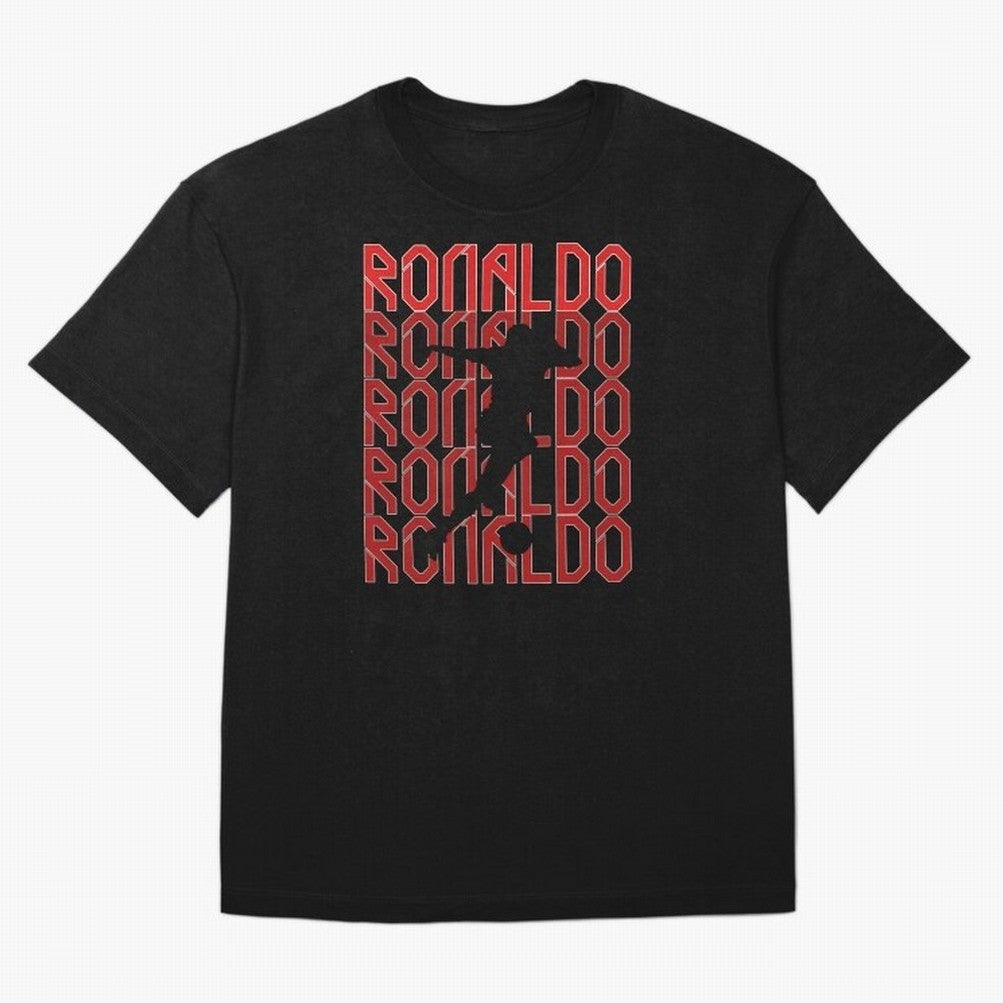 Cristiano Ronaldo Oversized T-Shirt Show Championship Spirit for FIFA World Cup 2026 for Fans of Messi, CR7 and Mbappe and Brazil, Bringing Sports Nostalgia, International Competition, Famous Players and Unforgettable Victories; Perfect for Fans,