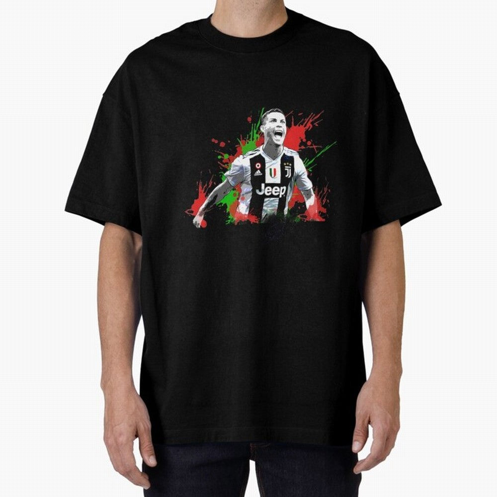 Cristiano Ronaldo Cristiano Ronaldo Oversized T-Shirt Celebrate National Team Dreams in Global Football Passion for FIFA World Cup 2026 Group Stage, Made for Messi, Neymar and Mbappe, Brazil, Portugal and Argentina, Retro Football Energy, Iconic