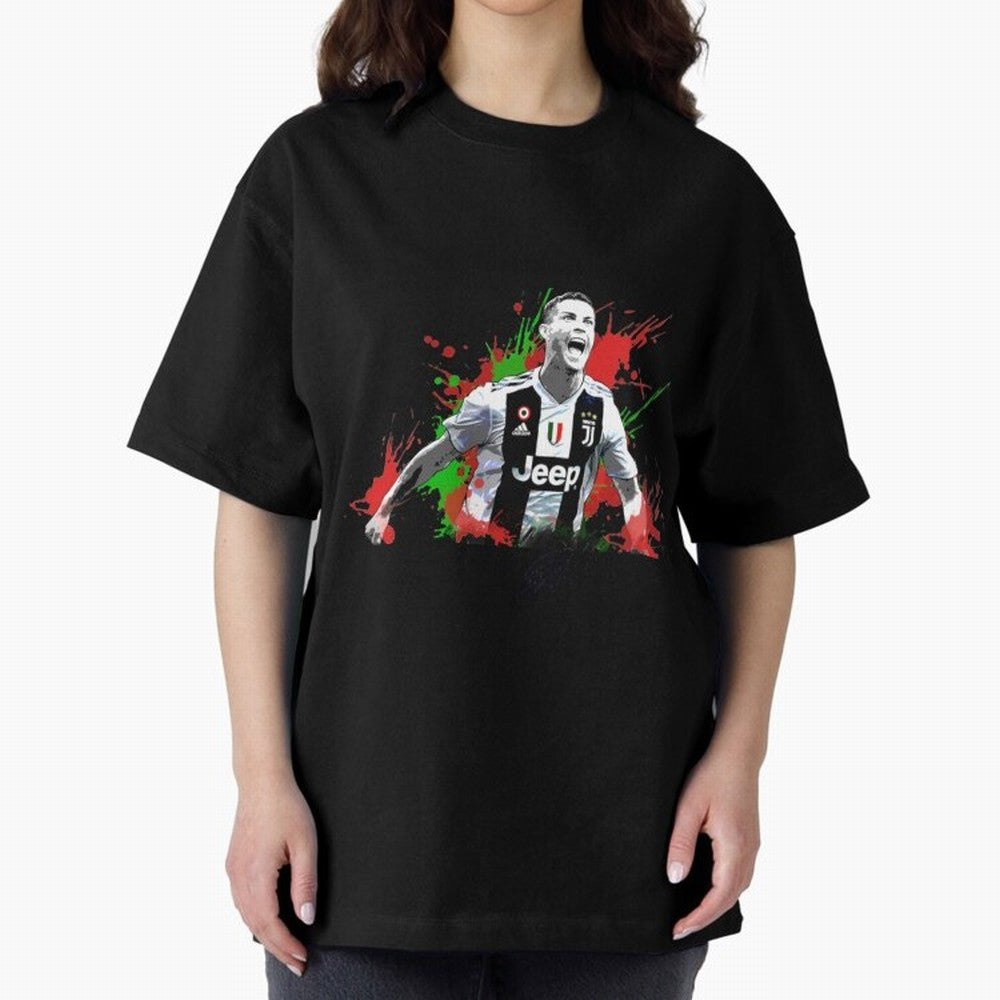 Cristiano Ronaldo Cristiano Ronaldo Oversized T-Shirt Celebrate National Team Dreams in Global Football Passion for FIFA World Cup 2026 Group Stage, Made for Messi, Neymar and Mbappe, Brazil, Portugal and Argentina, Retro Football Energy, Iconic
