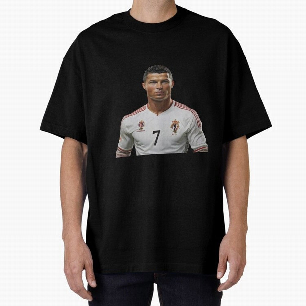 Sticker Ronaldo 2024 Oversized T-Shirt Honor the Beautiful Game during Match Day Hype around FIFA World Cup 2026, Mbappe and Neymar, Brazil, Supporter Pride, Iconic Celebrations, Legendary Names and Global Match Day Energy; Perfect for Supporters
