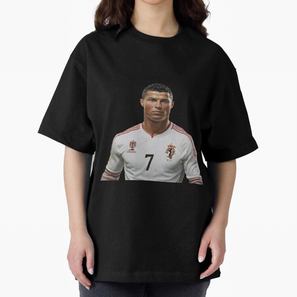 Sticker Ronaldo 2024 Oversized T-Shirt Honor the Beautiful Game during Match Day Hype around FIFA World Cup 2026, Mbappe and Neymar, Brazil, Supporter Pride, Iconic Celebrations, Legendary Names and Global Match Day Energy; Perfect for Supporters