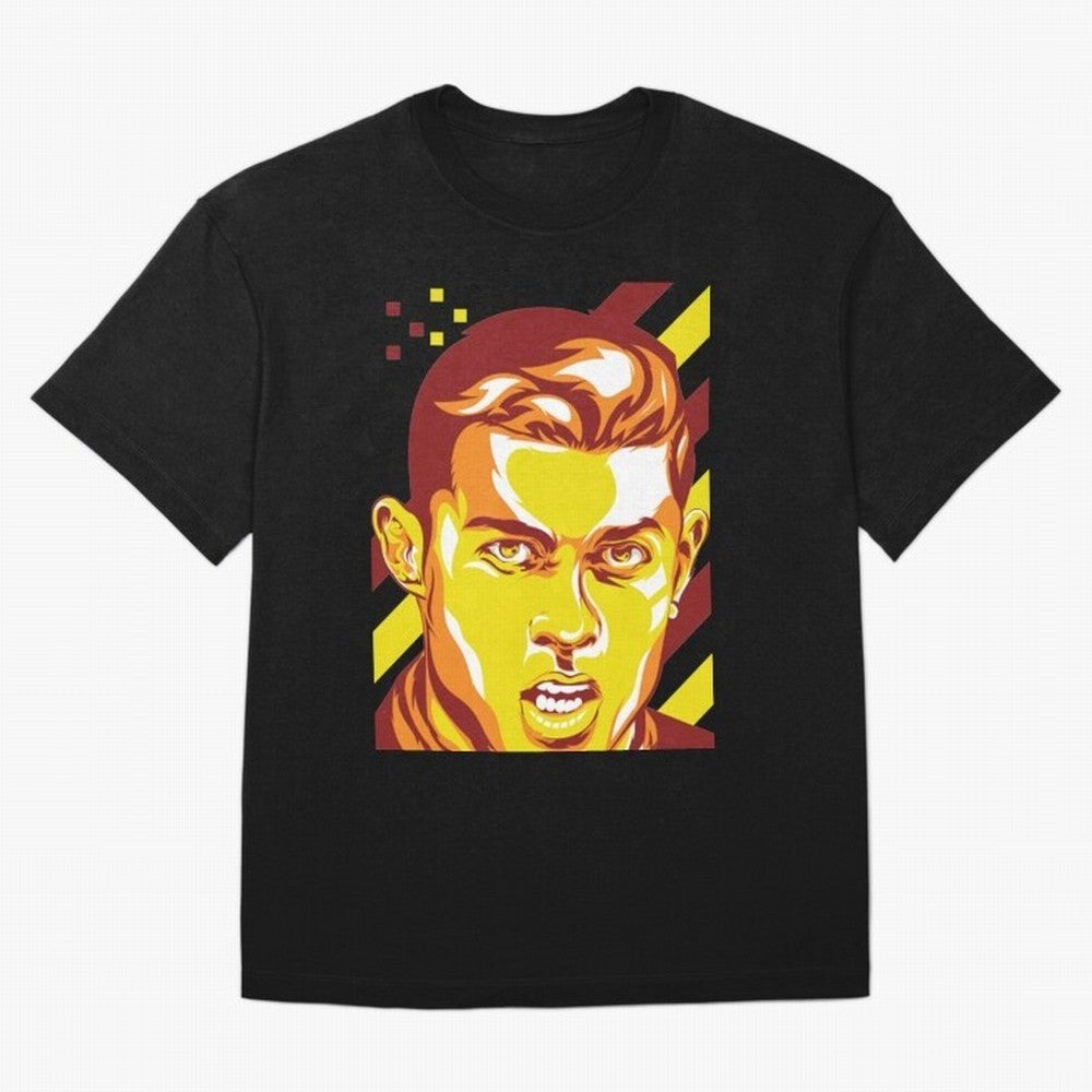 Cristiano Ronaldo Cristiano Ronaldo Oversized T-Shirt Bring Retro Soccer Energy to the FIFA World Cup 2026 Group Stage Journey through Haaland and Mbappe Highlights, England and Germany Pride, Championship Spirit, Famous Goals, Roaring Crowds and