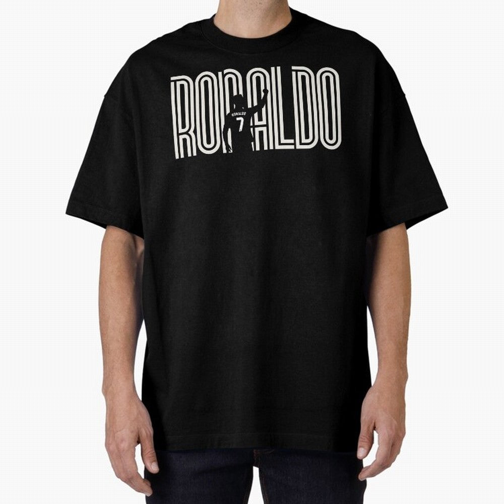 Fan Art - Cristiano Ronaldo (CR7) - Black Edition Oversized T-Shirt Make Your Look Match Match Day Hype around FIFA World Cup 2026, CR7, Netherlands, Game Day Rituals, Football Legends, Country Pride and the Road to the Final; Ideal for Football