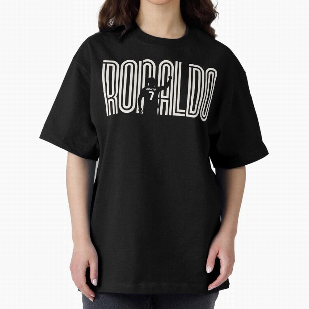 Fan Art - Cristiano Ronaldo (CR7) - Black Edition Oversized T-Shirt Make Your Look Match Match Day Hype around FIFA World Cup 2026, CR7, Netherlands, Game Day Rituals, Football Legends, Country Pride and the Road to the Final; Ideal for Football