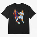 2 GOATS Oversized T-Shirt Bring Global Tournament Vibes to Match Day Hype around FIFA World Cup 2026, CR7 and Messi, Brazil, Match Day Excitement, Supporter Culture, Golden Goals and Global Football Passion; Made for Die Hard Supporters, Soccer