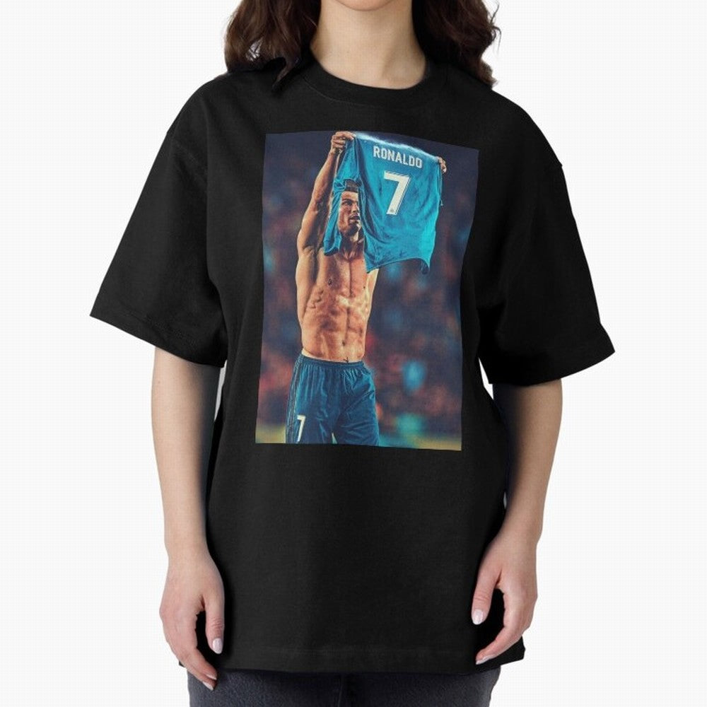 Cristiano Ronaldo Siu Goat,Ronaldo Gifts, Ronaldo Best Selling , Ronaldo Top Items Oversized T-Shirt Enjoy the Biggest Football Party of FIFA World Cup 2026 Connected to Messi and Cristiano Ronaldo, Spain and Netherlands Energy, Champion Mindset,
