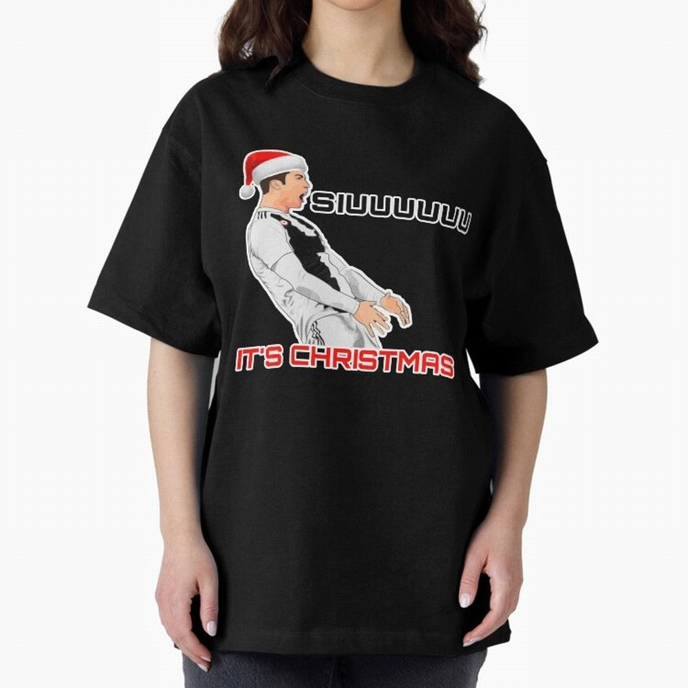 Siuuuuuu CR7 Christmas funny Oversized T-Shirt Join the Global Buzz around FIFA World Cup 2026 USA Canada Mexico for Fans of Cristiano Ronaldo, Haaland and CR7 and Germany, Bringing Football Festival Excitement, Trophy Ambitions, Country Rivalries