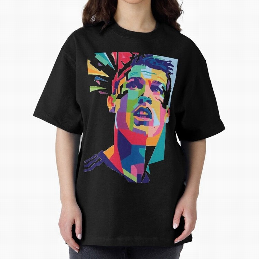 CR7 Sketch Oversized T-Shirt Feel the Heartbeat of FIFA World Cup 2026 USA Canada Mexico Connected to Messi, Germany Energy, Tournament Hype, Historic Matchups, Family Viewing Parties and Global Sports Pride; Ideal for Passionate Fans Who Love