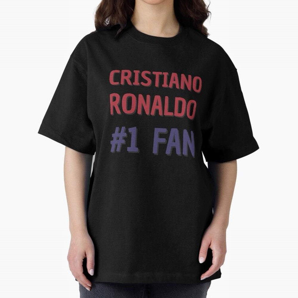 Cristiano Ronaldo - #1 Fan Oversized T-Shirt Live the Energy of FIFA World Cup 2026 Spirit, Celebrating Spain and Netherlands, Cristiano Ronaldo, Championship Spirit, Famous Goals, Roaring Crowds and International Football Unity; Perfect for Fans,