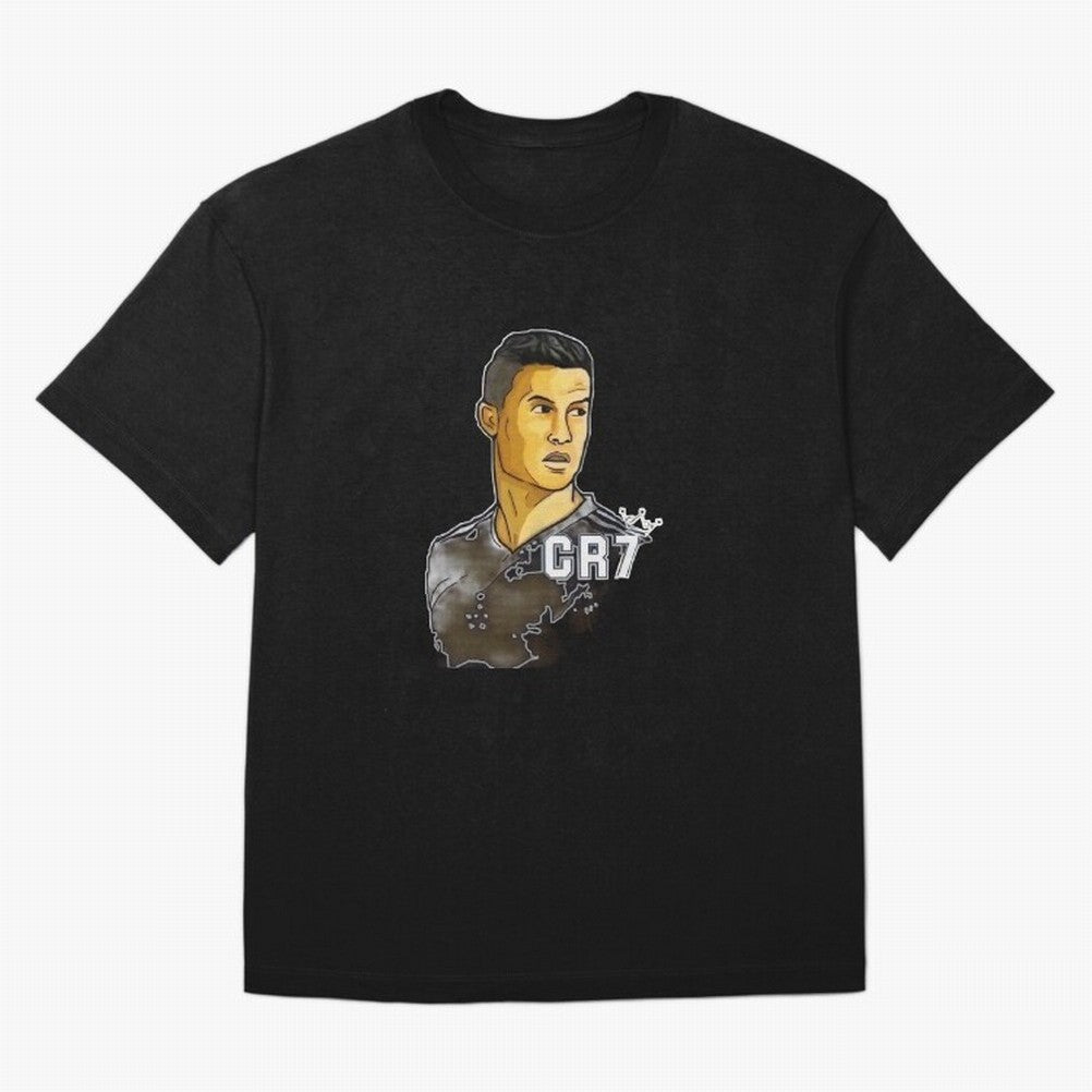 Cristiano Ronaldo digital art Oversized T-Shirt Make Every Kick Count in FIFA World Cup 2026 Spirit, Celebrating Brazil, Portugal and Argentina, CR7, Champion Mindset, Group Stage Buzz, Knockout Tension and Passionate Fan Culture; Created for Match