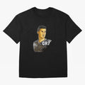 Cristiano Ronaldo digital art Oversized T-Shirt Make Every Kick Count in FIFA World Cup 2026 Spirit, Celebrating Brazil, Portugal and Argentina, CR7, Champion Mindset, Group Stage Buzz, Knockout Tension and Passionate Fan Culture; Created for Match