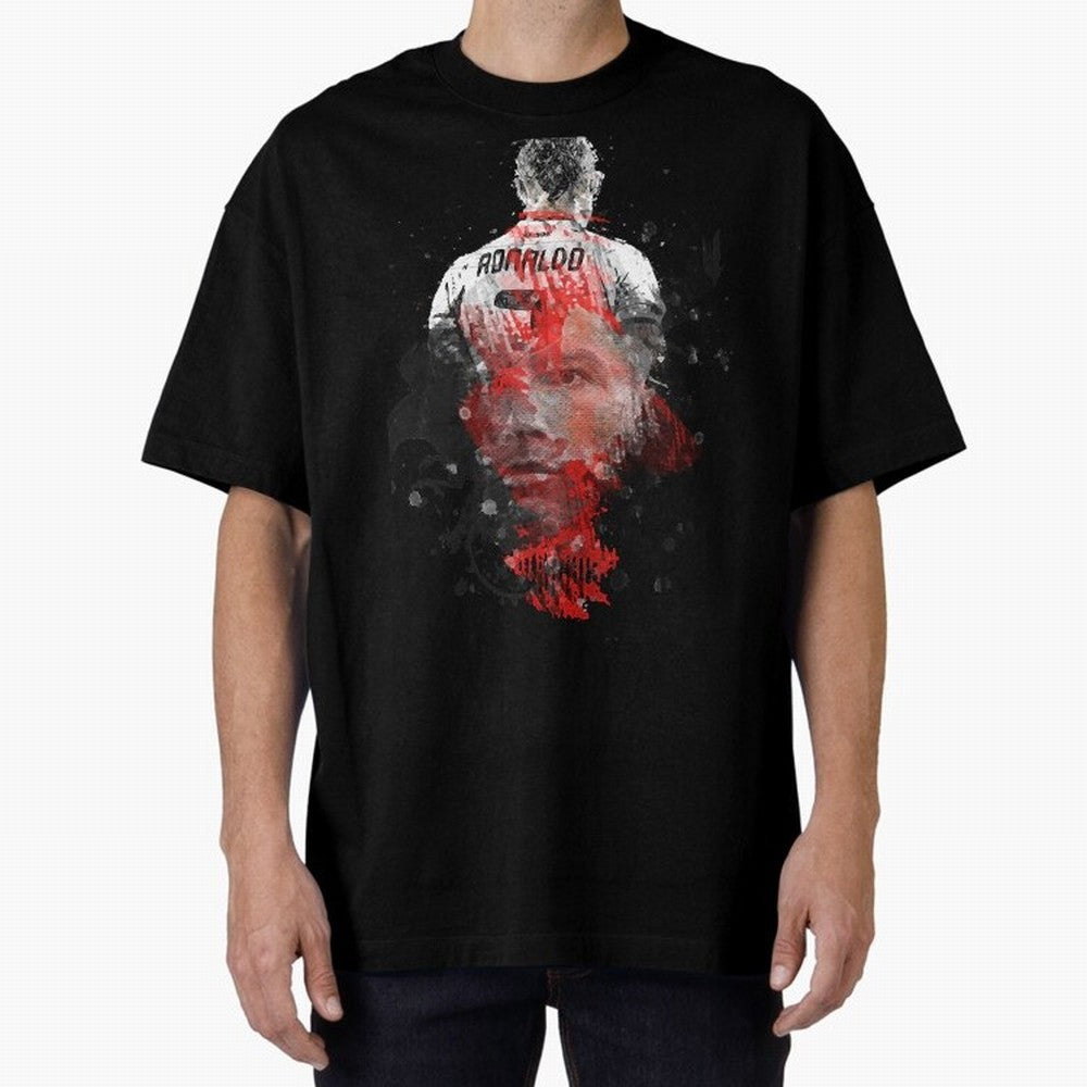 cristiano ronaldo Oversized T-Shirt Celebrate Fan Favorites in FIFA World Cup 2026 Highlighting Messi, Neymar and Mbappe, Portugal, Spain and Germany Energy, Match Day Excitement, Supporter Culture, Golden Goals and Global Football Passion; Built