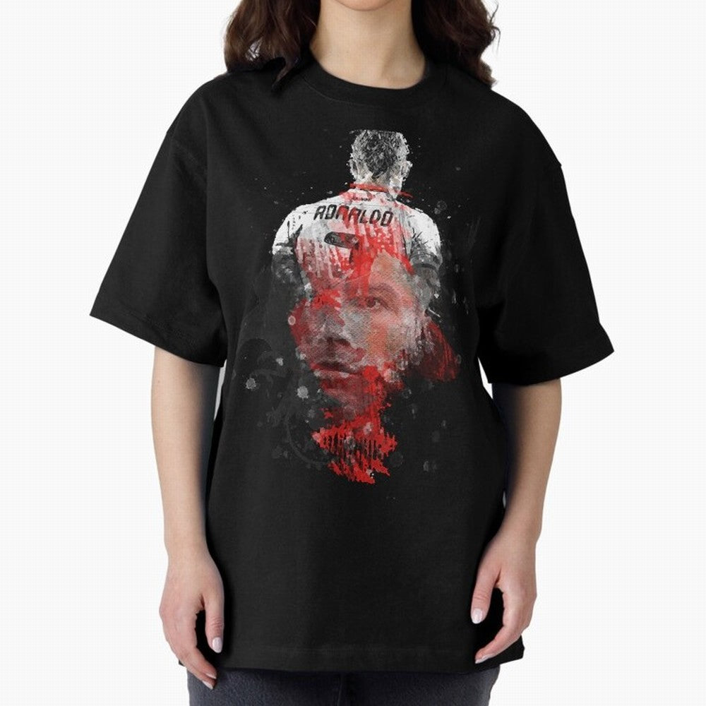 cristiano ronaldo Oversized T-Shirt Celebrate Fan Favorites in FIFA World Cup 2026 Highlighting Messi, Neymar and Mbappe, Portugal, Spain and Germany Energy, Match Day Excitement, Supporter Culture, Golden Goals and Global Football Passion; Built