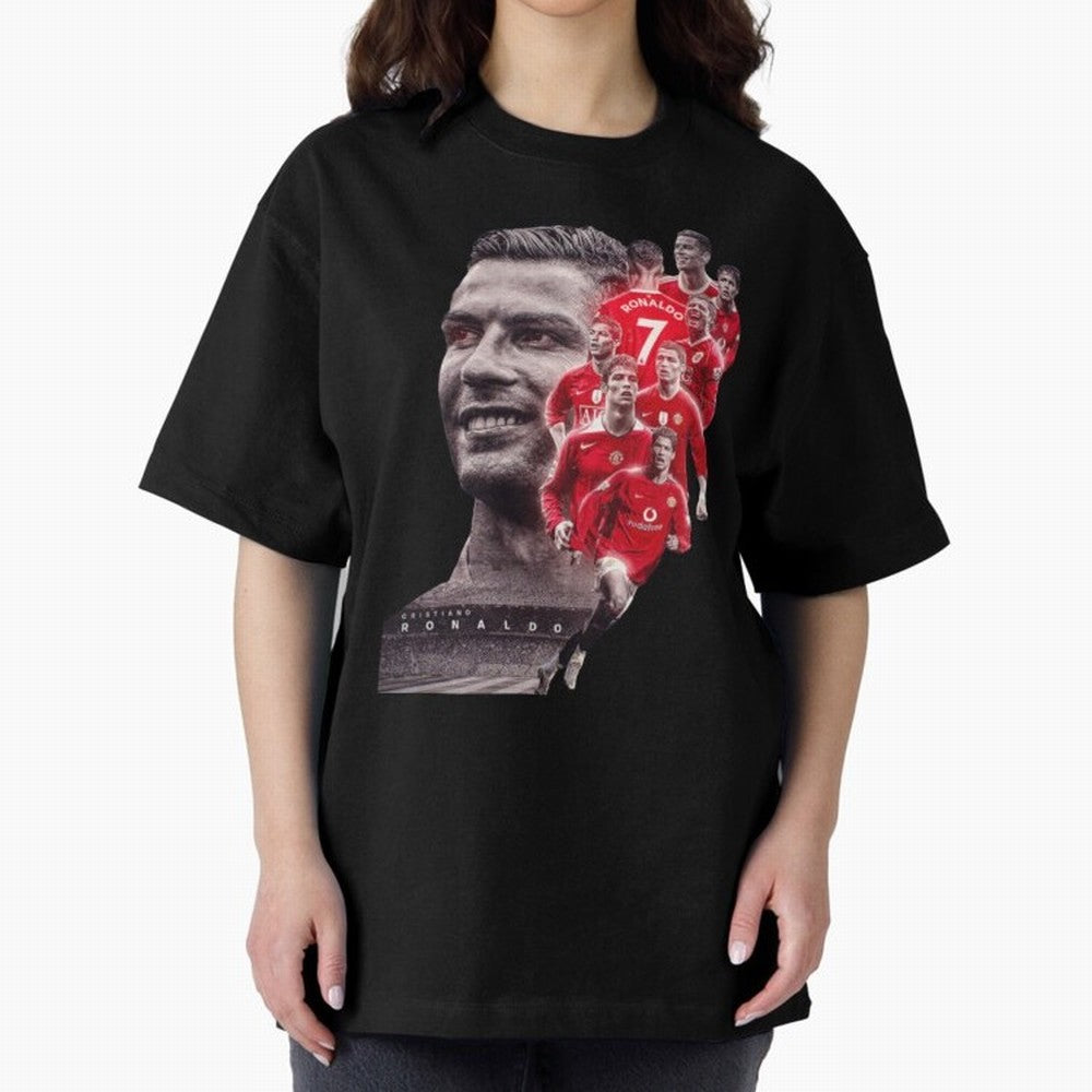 ronaldo Oversized T-Shirt Mark Global Football Passion for FIFA World Cup 2026 USA Canada Mexico, Inspired by Messi, Neymar and Mbappe, Germany, Stadium Chants, National Pride, Trophy Dreams and Unforgettable Football Memories; Perfect for