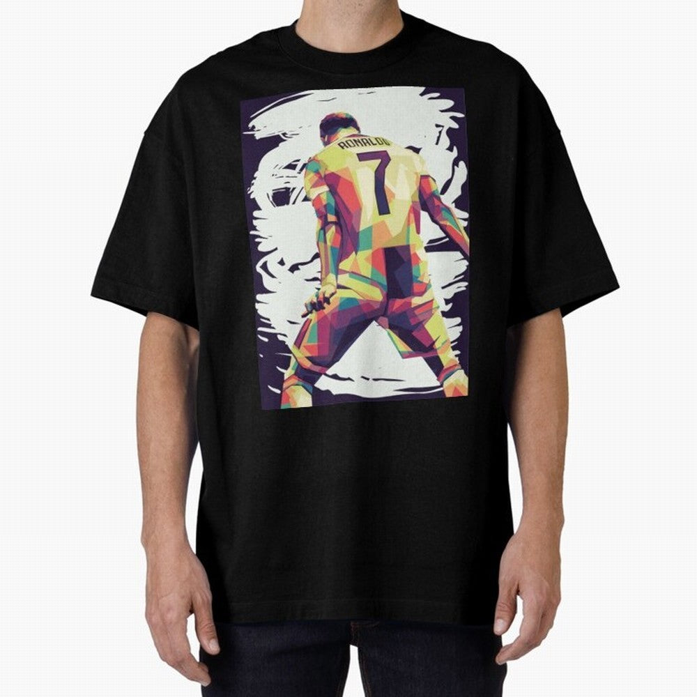 Cristiano Ronaldo Art cristiano ronaldo Oversized T-Shirt Show Your Love for Match Day Hype around FIFA World Cup 2026, CR7 and Messi, England, Championship Spirit, Famous Goals, Roaring Crowds and International Football Unity; Built for Supporters