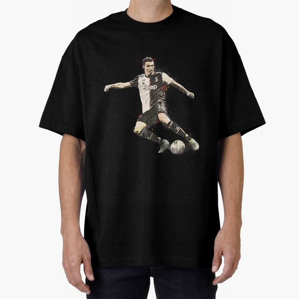 Cristiano Ronaldo Oversized T-Shirt Support Iconic Players in FIFA World Cup 2026 Made for CR7 and Messi, Argentina, France and Brazil Energy, Football History, Final Match Energy, Crowd Noise and Once in a Lifetime Moments; Great for Watch