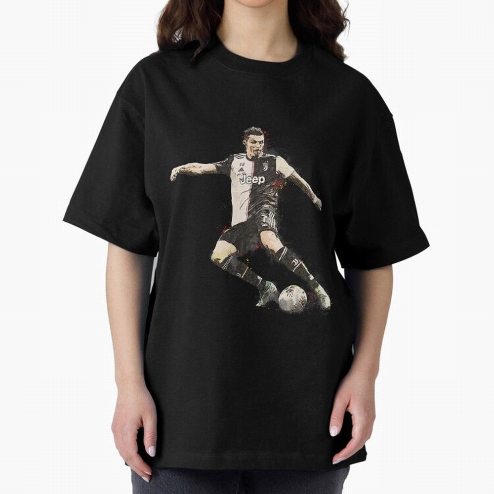 Cristiano Ronaldo Oversized T-Shirt Support Iconic Players in FIFA World Cup 2026 Made for CR7 and Messi, Argentina, France and Brazil Energy, Football History, Final Match Energy, Crowd Noise and Once in a Lifetime Moments; Great for Watch