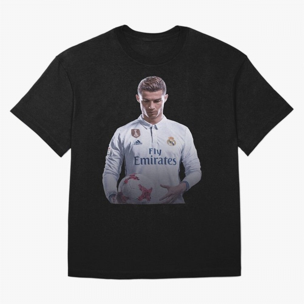 Ronaldo Madrid Jersey Poster Oversized T-Shirt Represent Match Day Hype around FIFA World Cup 2026, Neymar, Netherlands, Champion Mindset, Group Stage Buzz, Knockout Tension and Passionate Fan Culture; Perfect for People Who Love Argentina, Brazil,