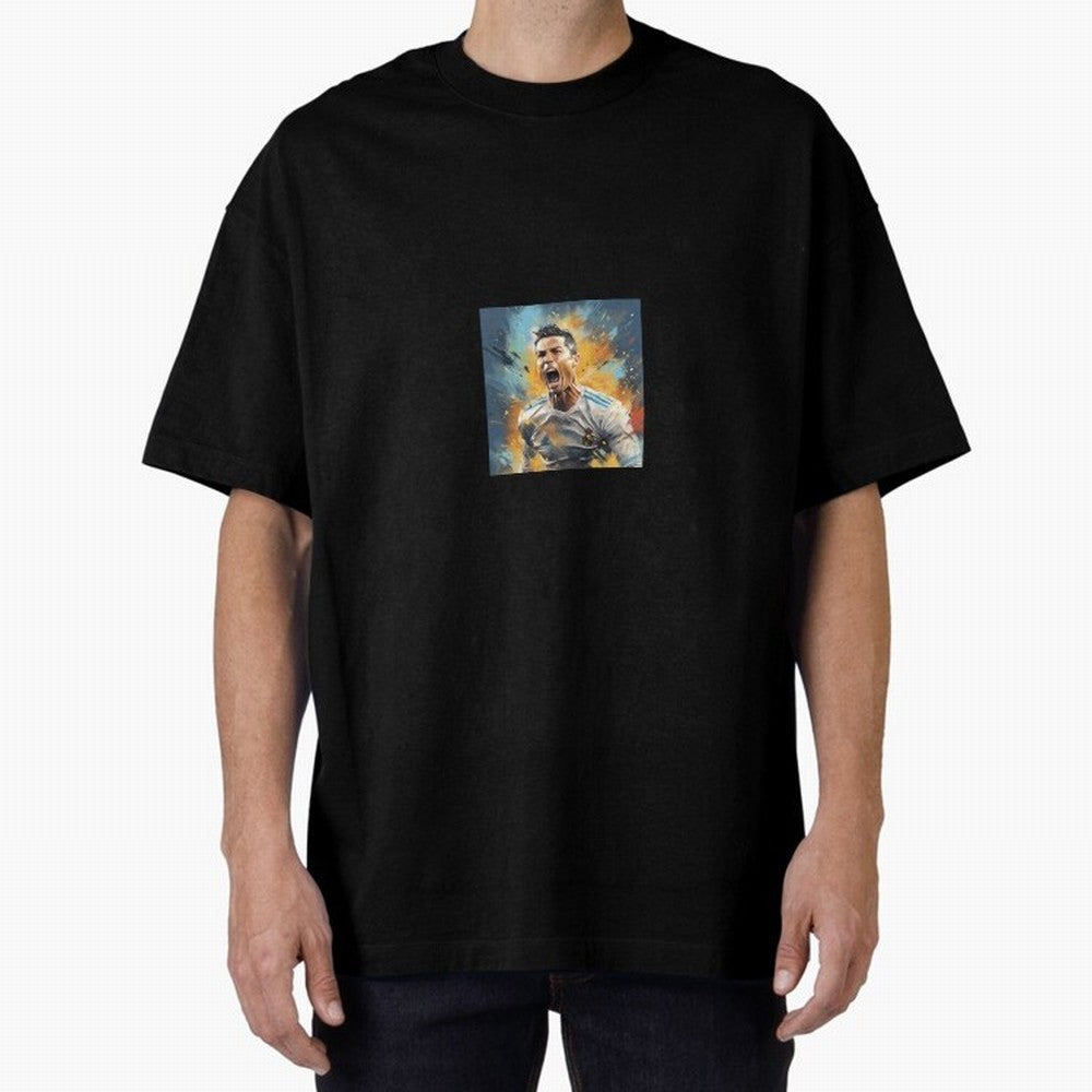 Cristiano Ronaldo Oversized T-Shirt Feel the Trophy Chase of Global Football Passion for FIFA World Cup 2026 USA Canada Mexico, with Neymar, Haaland and Cristiano Ronaldo, England and Germany, Champion Mindset, Group Stage Buzz, Knockout Tension