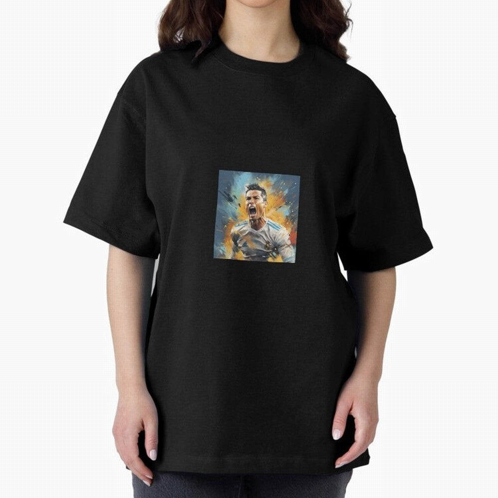 Cristiano Ronaldo Oversized T-Shirt Feel the Trophy Chase of Global Football Passion for FIFA World Cup 2026 USA Canada Mexico, with Neymar, Haaland and Cristiano Ronaldo, England and Germany, Champion Mindset, Group Stage Buzz, Knockout Tension