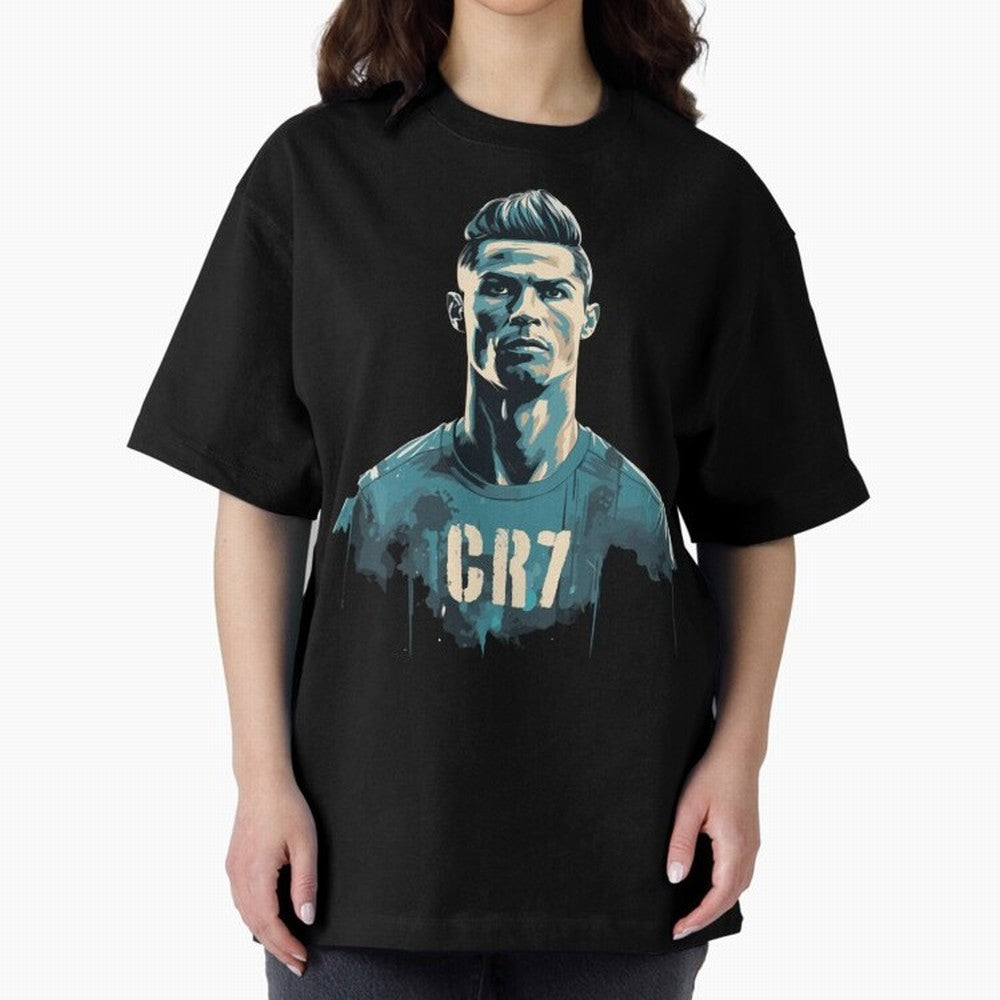 CR7 Oversized T-Shirt Remember Iconic Moments from Global Football Passion for FIFA World Cup 2026, Capturing CR7, Brazil, Portugal and Argentina, Soccer Culture, Superstar Moments, National Team Dreams and Competitive Fire; Great for Watch