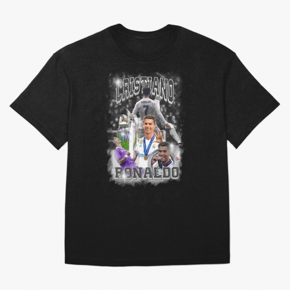 Cristiano Ronaldo Oversized T-Shirt Show Passion for the Stars of Match Day Hype around FIFA World Cup 2026 USA Canada Mexico, Messi, CR7 and Mbappe, England, France and Netherlands, Retro Football Energy, Iconic Rivalries, Trophy Chase Drama and